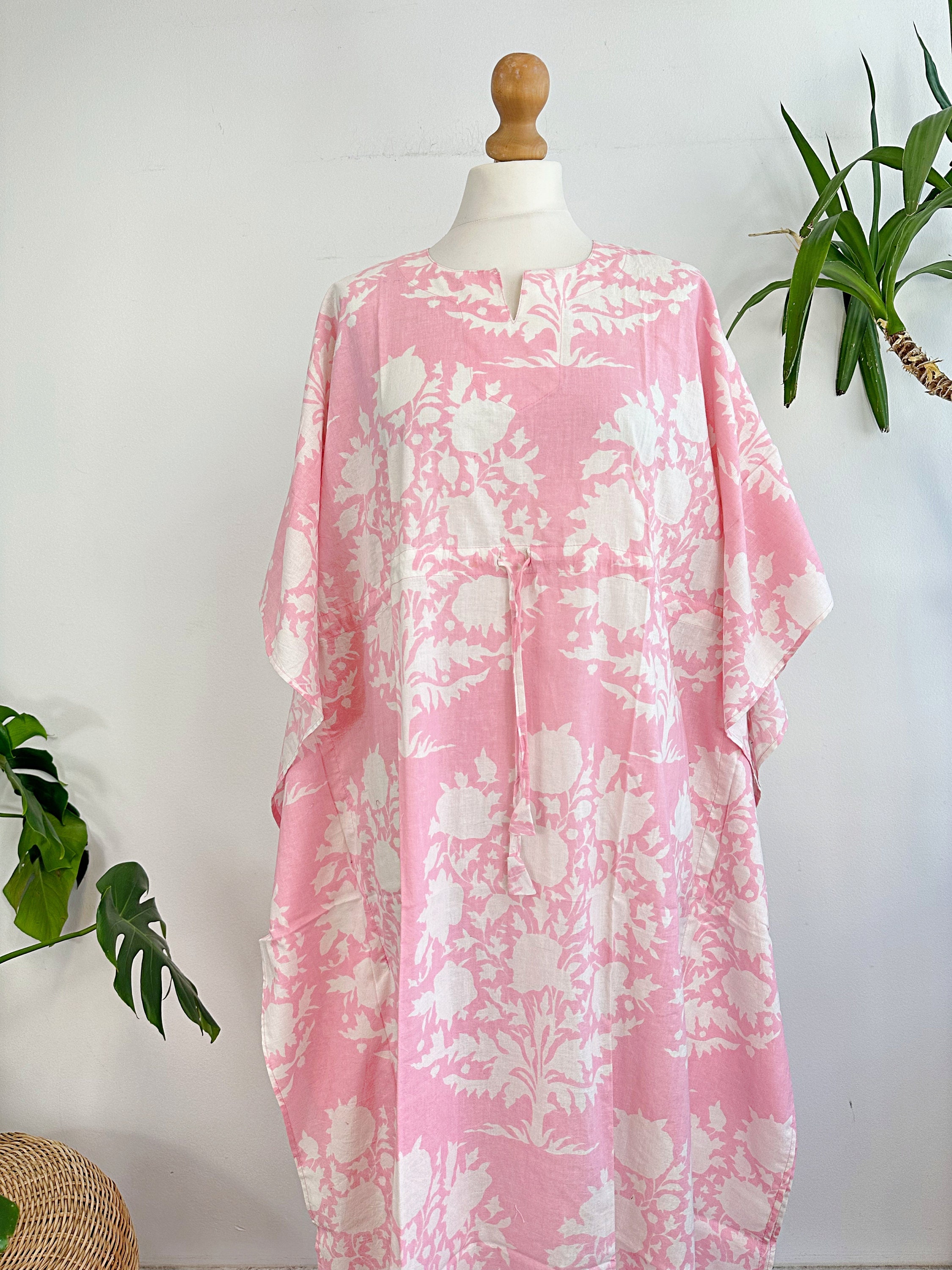 L-Peach Lange strandjurk voor dames, kimono, maxi-kaftan