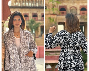 Quilted Pure Cotton Reversible Short Spring Summer Jacket