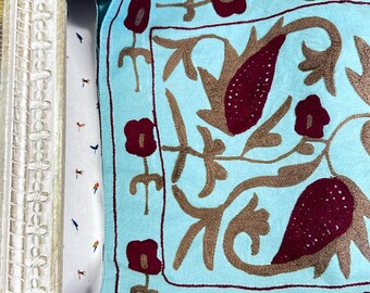 Pure Cotton Reversible Suzani Hand Embroidered Table Runner