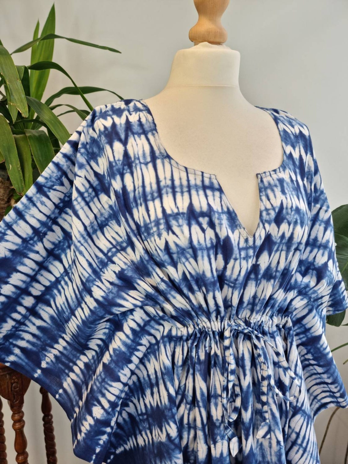Pure Cotton Kaftan Long Dress Indian Blockprint Summer Kimono | Etsy
