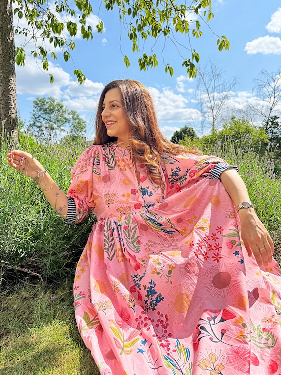 colourful long dress Colourful floral maxi dress