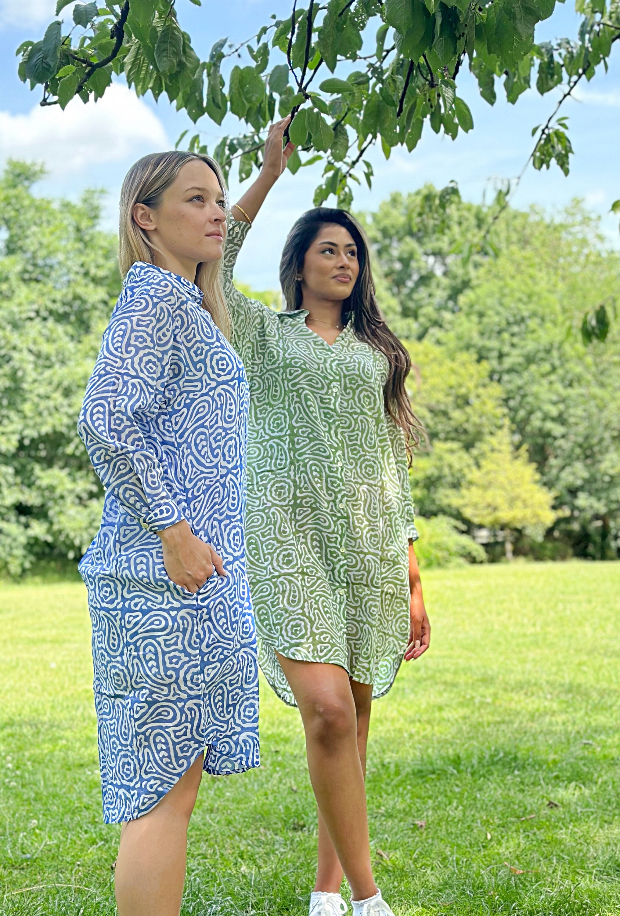 indian shirt dress Hand Block Print Cotton Dress, Indian Ikat Summer Shirt