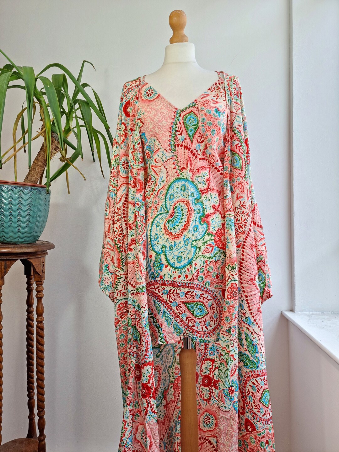 New Silky Slip Dress Kimono Set Regal House Robe Luxury Lounge Bridal