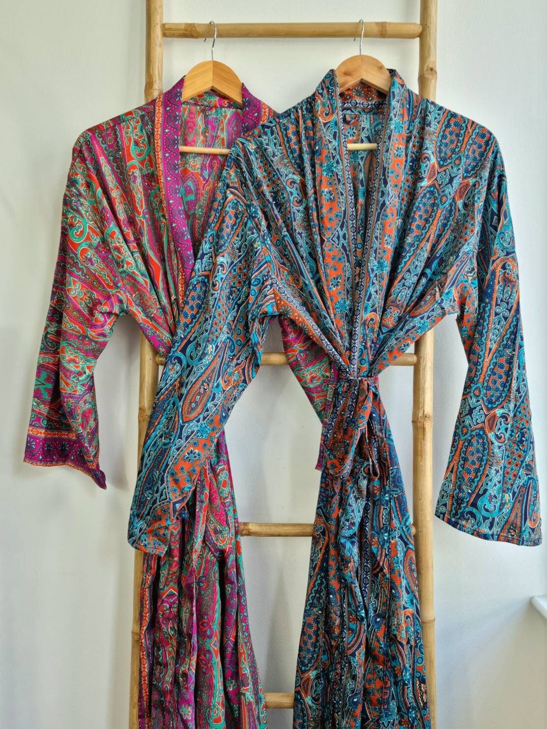 EvaMoonBoutique Men's Bohemian Silk Kimono