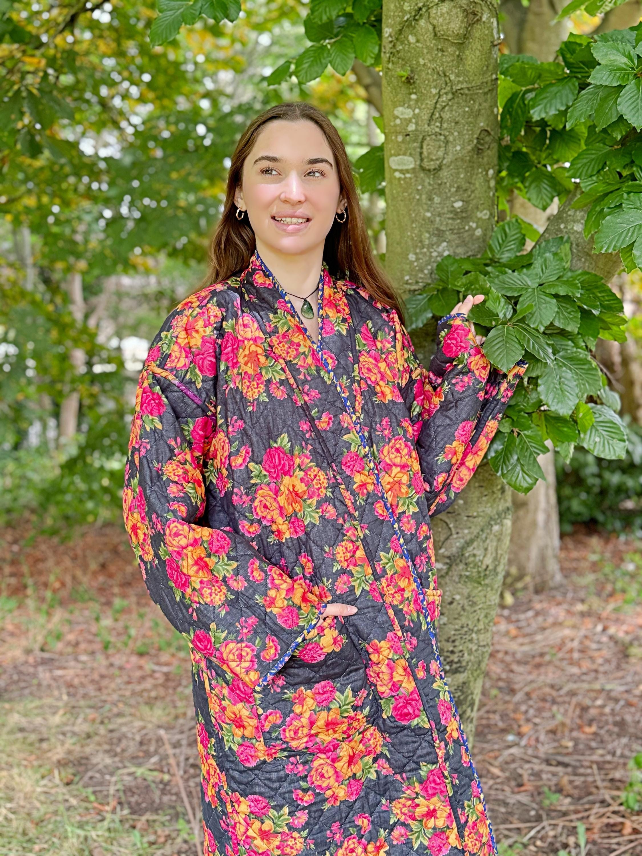 Quilted Recycled Silk Cotton Reversible Knee Length | Autumn