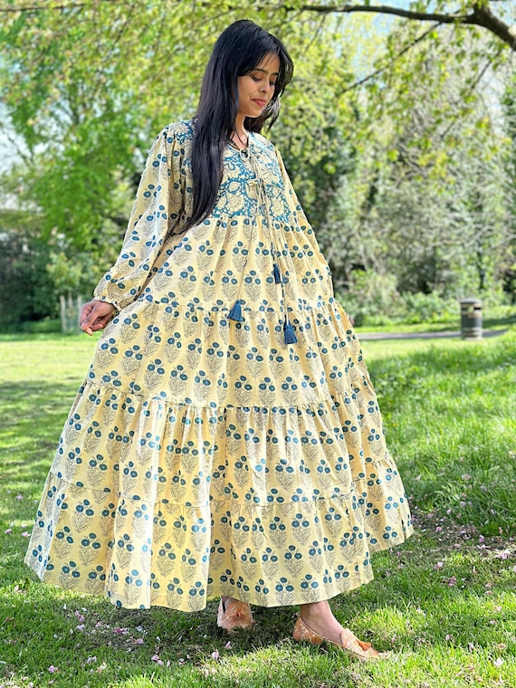 chinese dress ladies Hummingbird Paradise Maxi Dress Svaha USA L