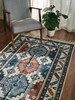 6ft by 4ft Vintage Style Cotton Handwoven Handmade Area Dhurrie Rug | Persian Kilim Look | Moroccan Carpet Style | Bohemian Geometric Carpet 