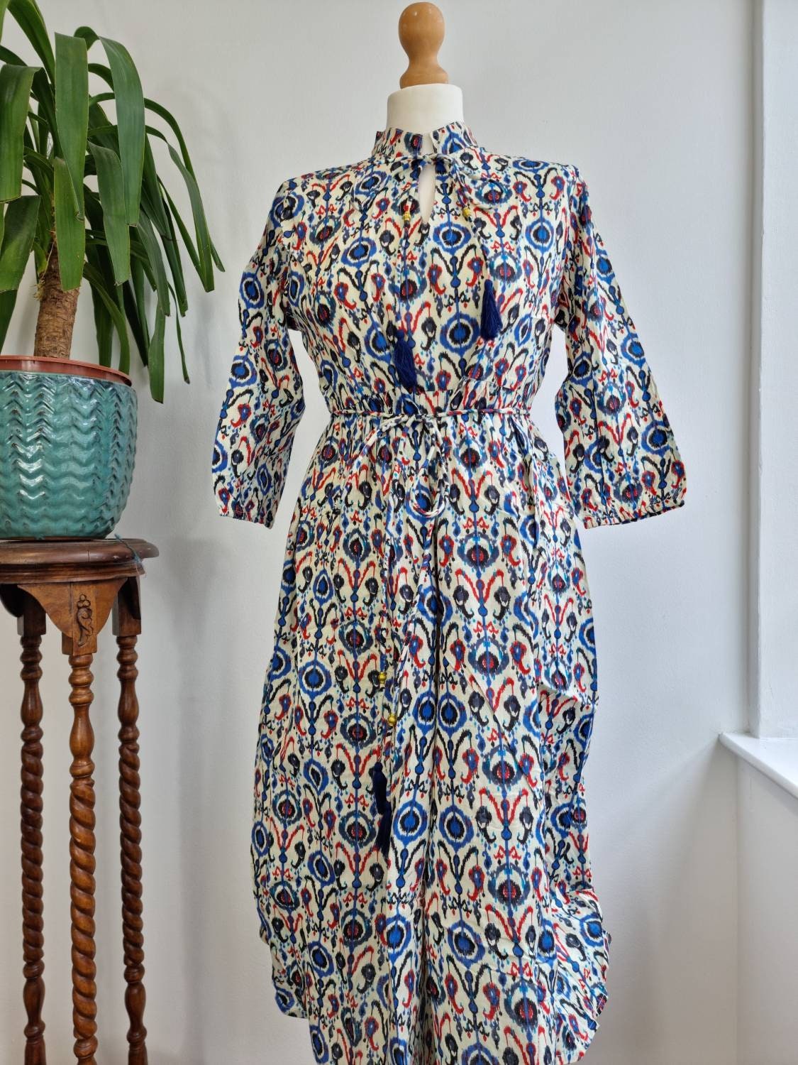 finny cotton ikat floral mini dress Finny Floral Mini Dress- Women's Designer Luxury Dresses