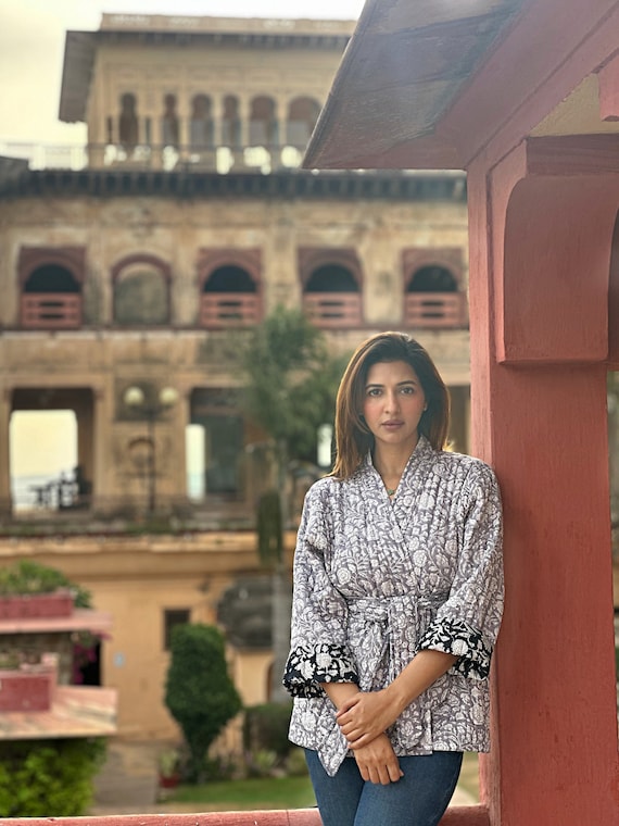 Quilted Pure Cotton Reversible Short Spring Summer Jacket Coat