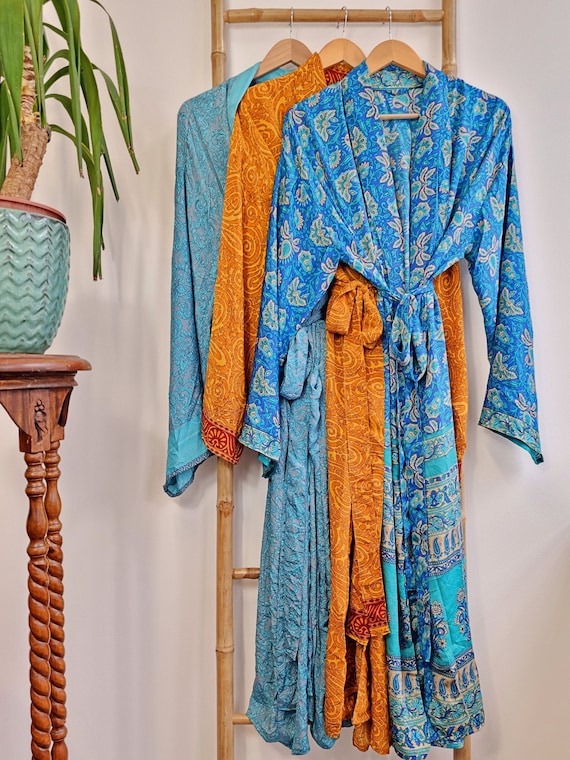 Upcycled sari cheap lounge robe
