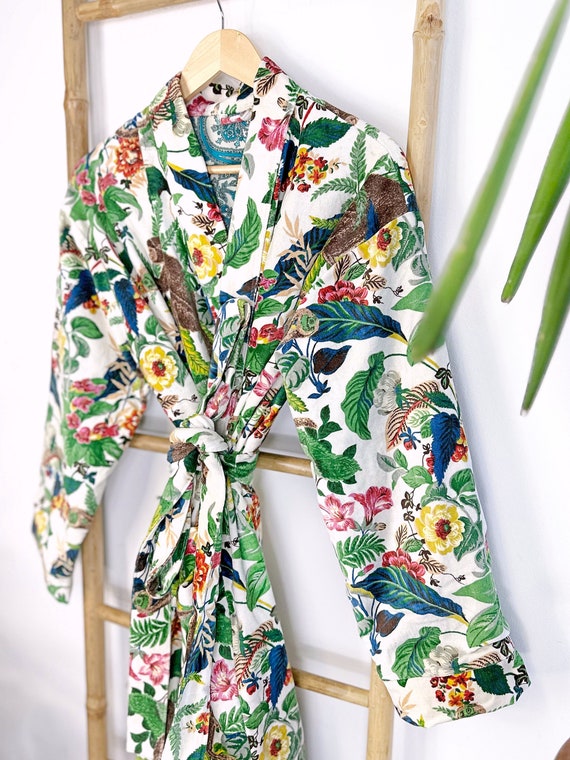 Bathrobe - Jade Garden - Soul Song Life - 100% Cotton