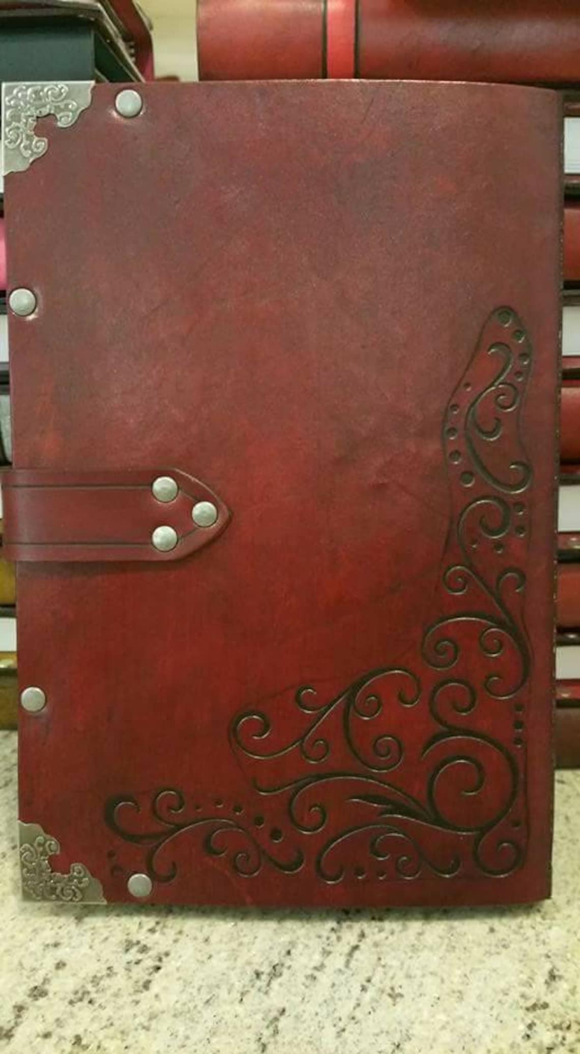 Custom Leather Book Etsy