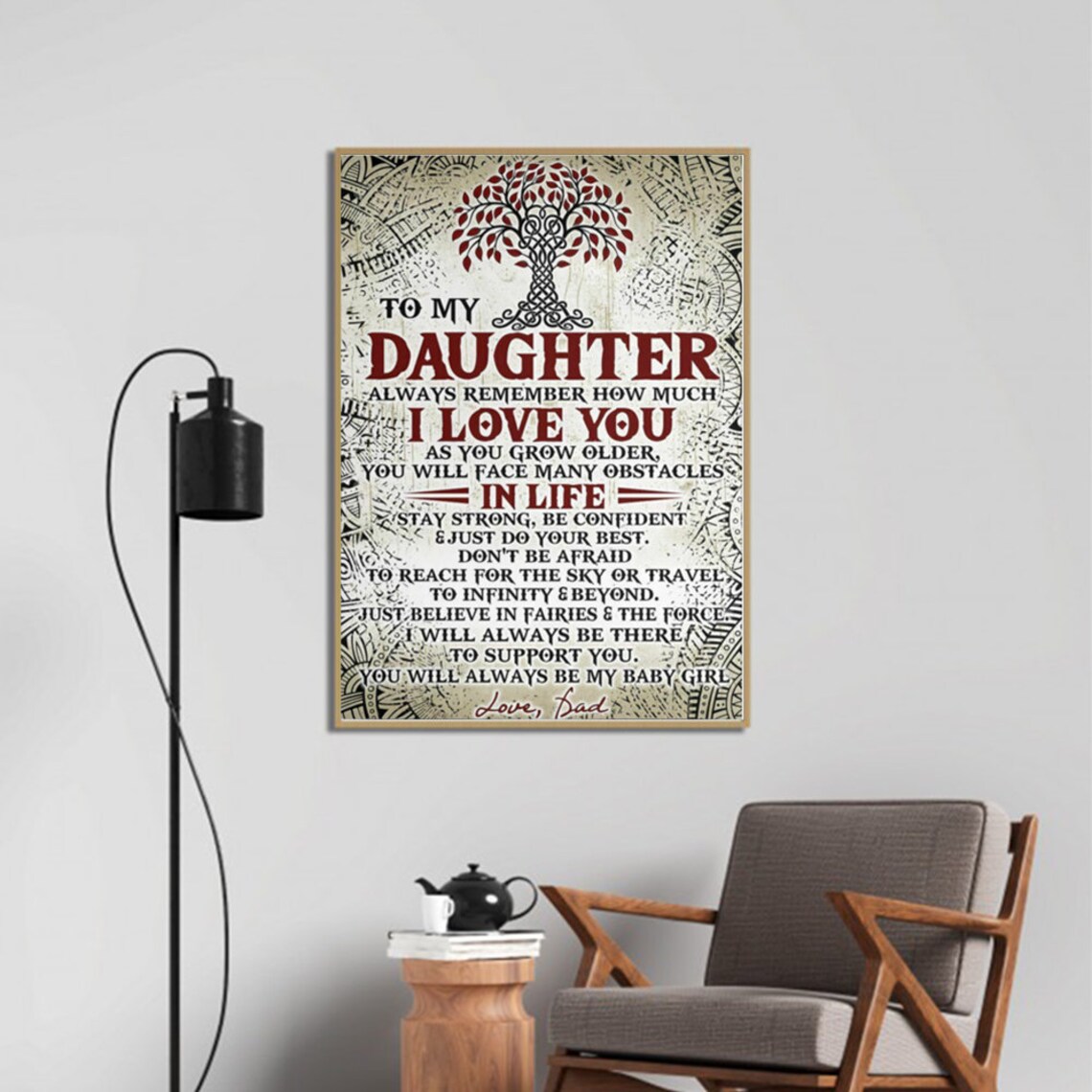 Daughter Poster From Dad poster Etsy