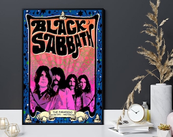 Rock Poster Black Sabbath Details about  / Black Sabbath Concert Poster Vintage Music Poster