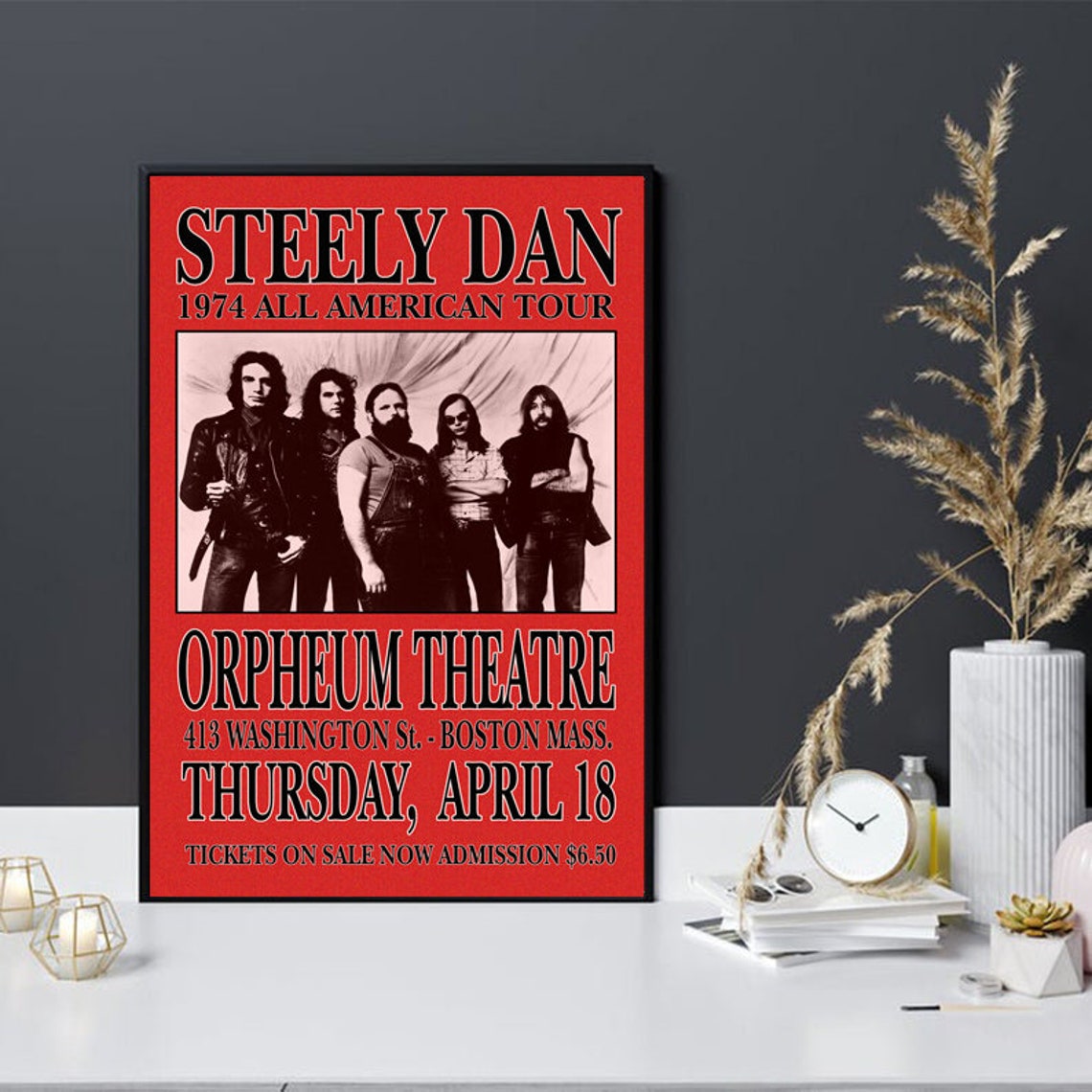 Steely Dan Replica 1974 Concert PosterMusic Poster Wall Art Etsy