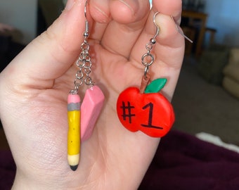 Miniature Y2K colored pencil earrings