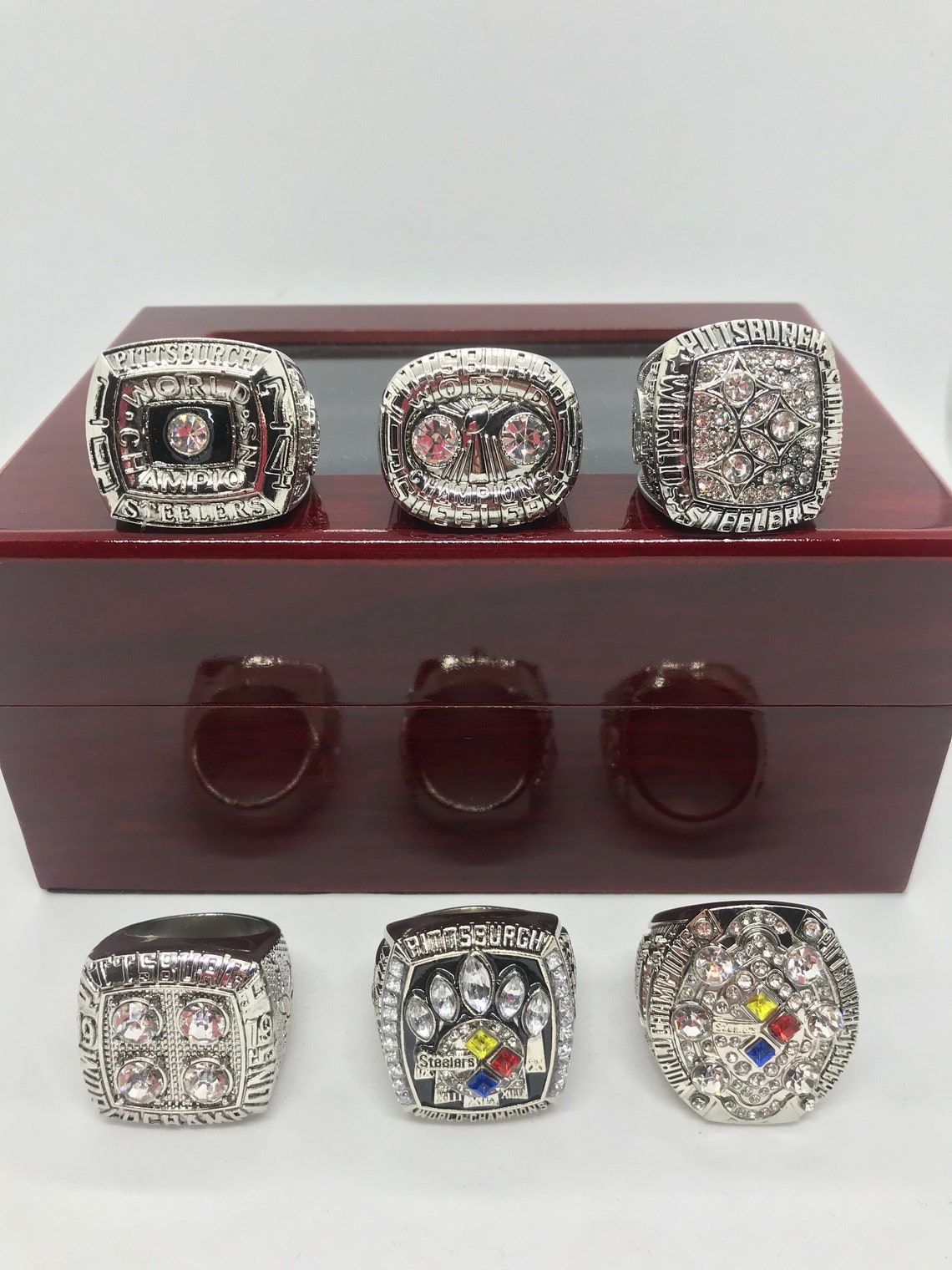 6 Piece Pittsburgh Steelers Silver Championship Ring with Etsy