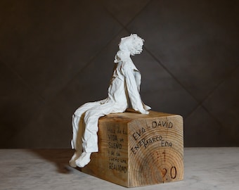 Art sculpture "The Little Prince", handmade from paper. Made to order.