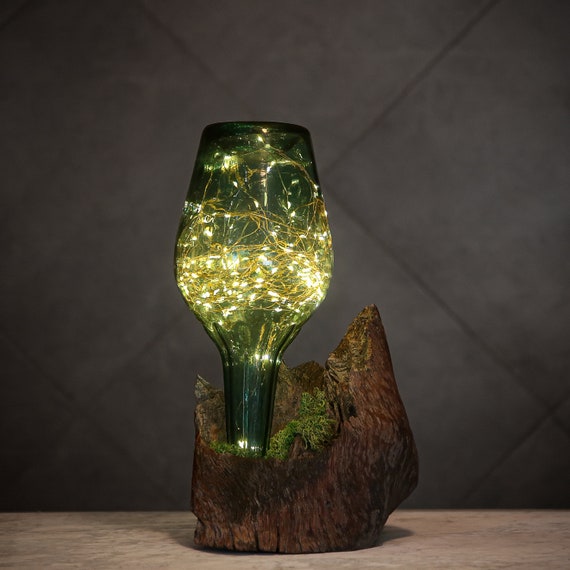 Pied de lampe verre vintage et durable