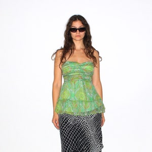 VINTAGE WOMENS TOP - Vintage 90s tube top in green