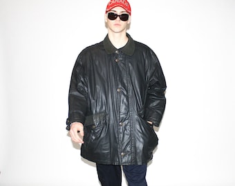 VINTAGE JACKET - Vintage 90s Pierre Cardin warm windbreaker jacket in black