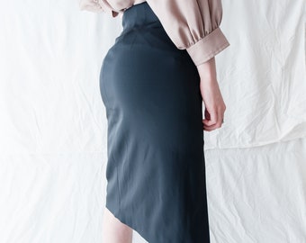 VINTAGE SKIRT, 90s, Y2K, 00s - Vintage 90s classic office mini skirt in black