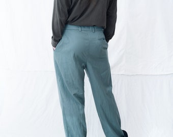 VINTAGE TROUSERS, 90s, Y2K, 00s - Vintage 90s straight trousers in khaki green