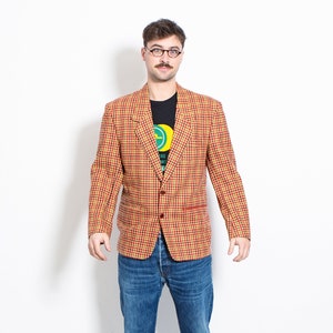 VINTAGE BLAZER SUIT, 90s, Y2K, 00s Vintage 90s classic checkered blazer in multi color image 1