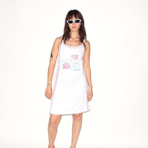 VINTAGE DRESS - Vintage Y2K beach mini dress in white