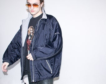 VINTAGE JACKET - Vintage 90s Champion windbreaker jacket in navy blue
