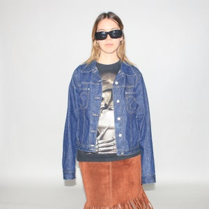 VINTAGE DENIM JACKET - Vintage 90s classic fit denim jacket in dark blue