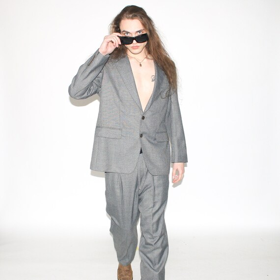 VINTAGE SUIT - Vintage 90s Classic Suit in Grey - Etsy