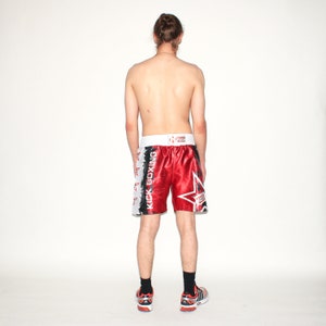 VINTAGE SHORTS, 90s, Y2K, 00s Vintage 00s kickboxing shorts in red image 3