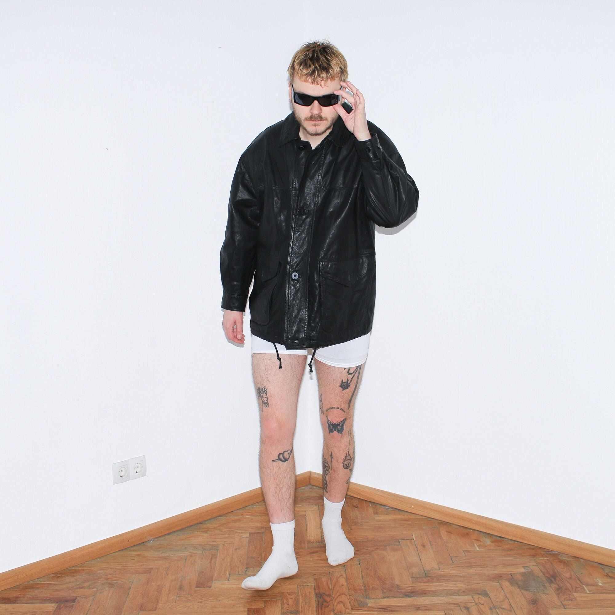 VINTAGE LEATHER JACKETS - Vintage 90s Classic Leather Jacket