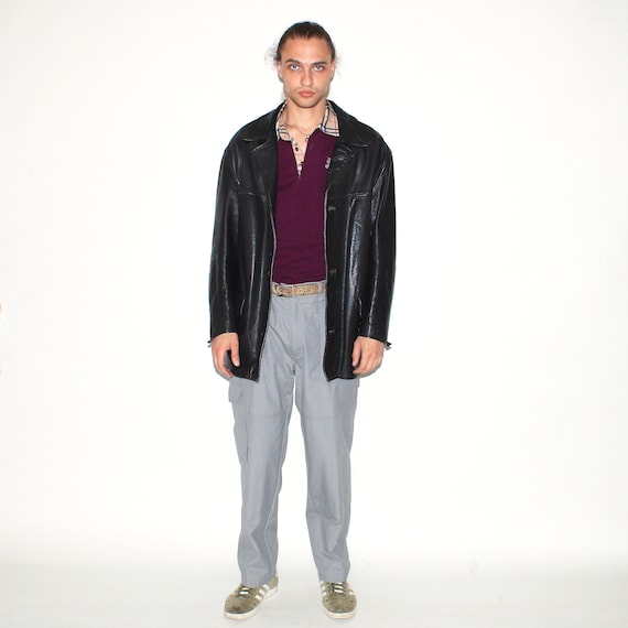 90s archive fur leather jacket牛革 本革 Y2K 90s archive fur leather jacket牛革 本革 Y2K