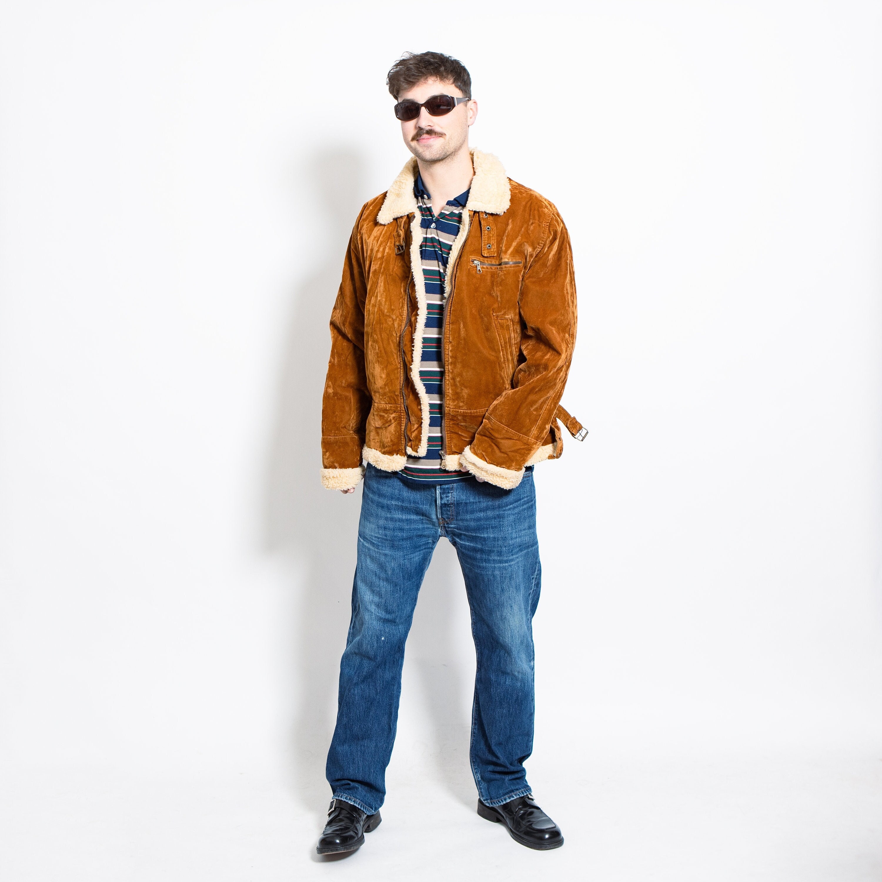 VINTAGE JACKET - Vintage 90s warm jacket in tan brown
