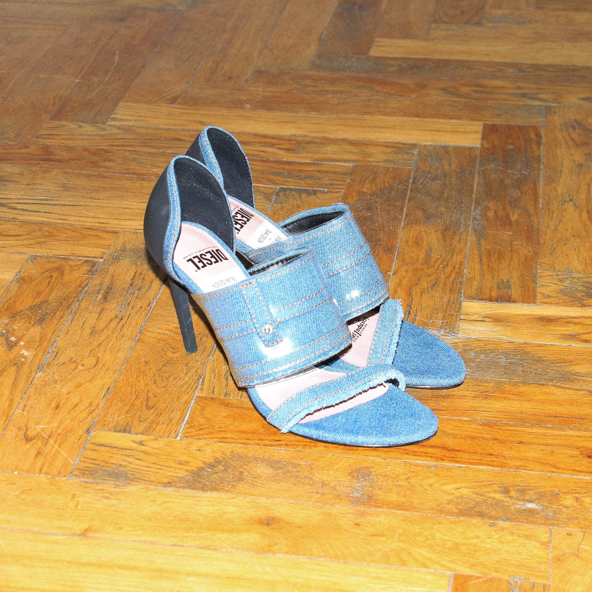 Denim Distressed Heel