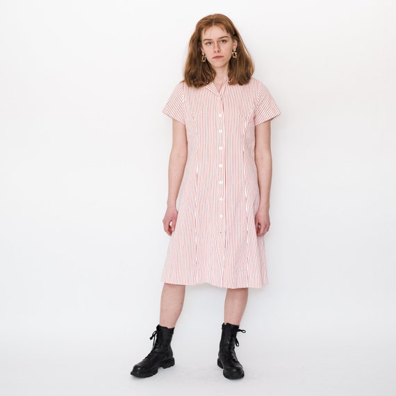 Vertical striped cheap summer dress