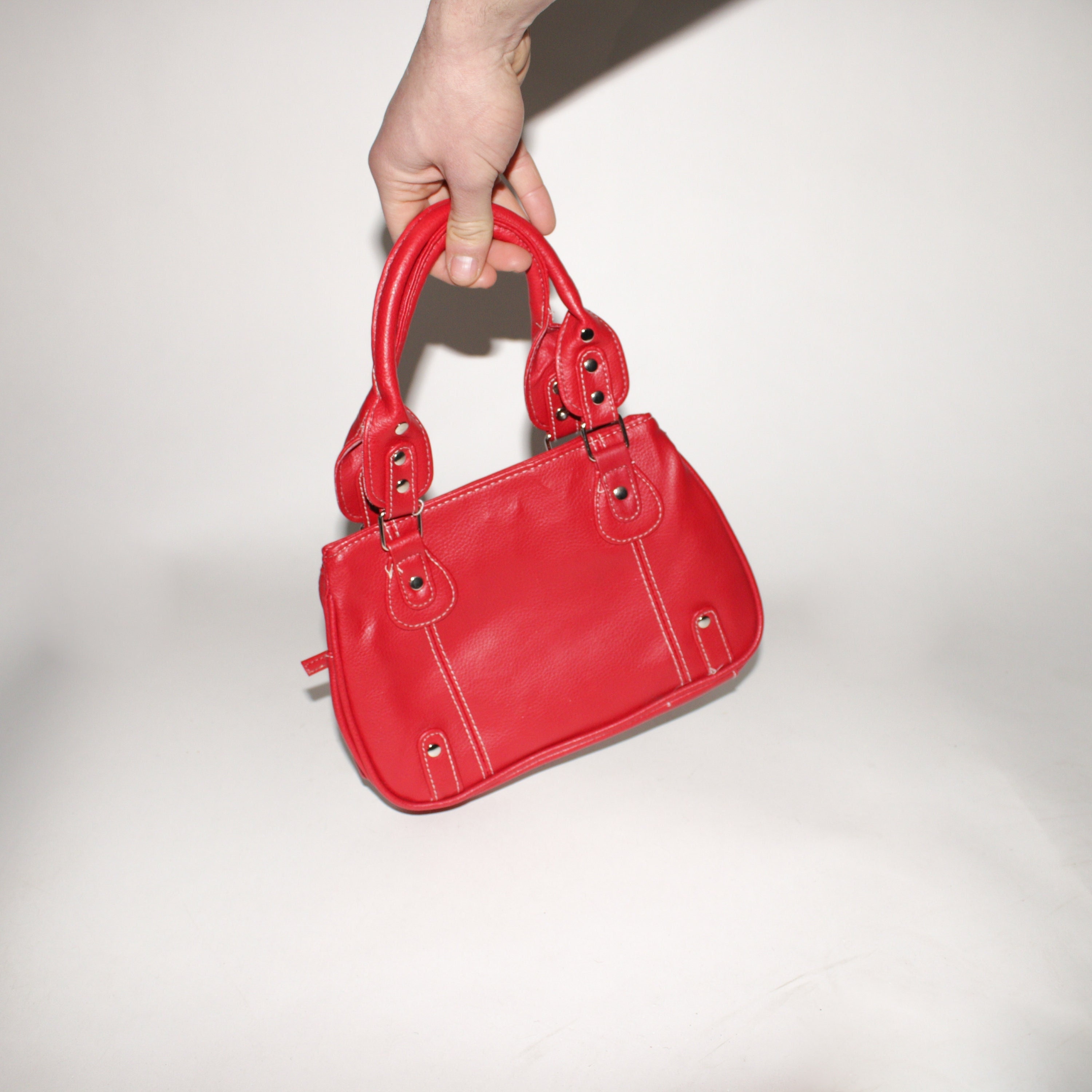 90s Red Vintage Diamond Bag