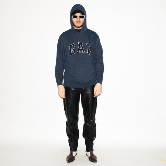 VINTAGE HOODIE - Vintage GAP 00s Athletic Hoodie in Navy Blue - Etsy