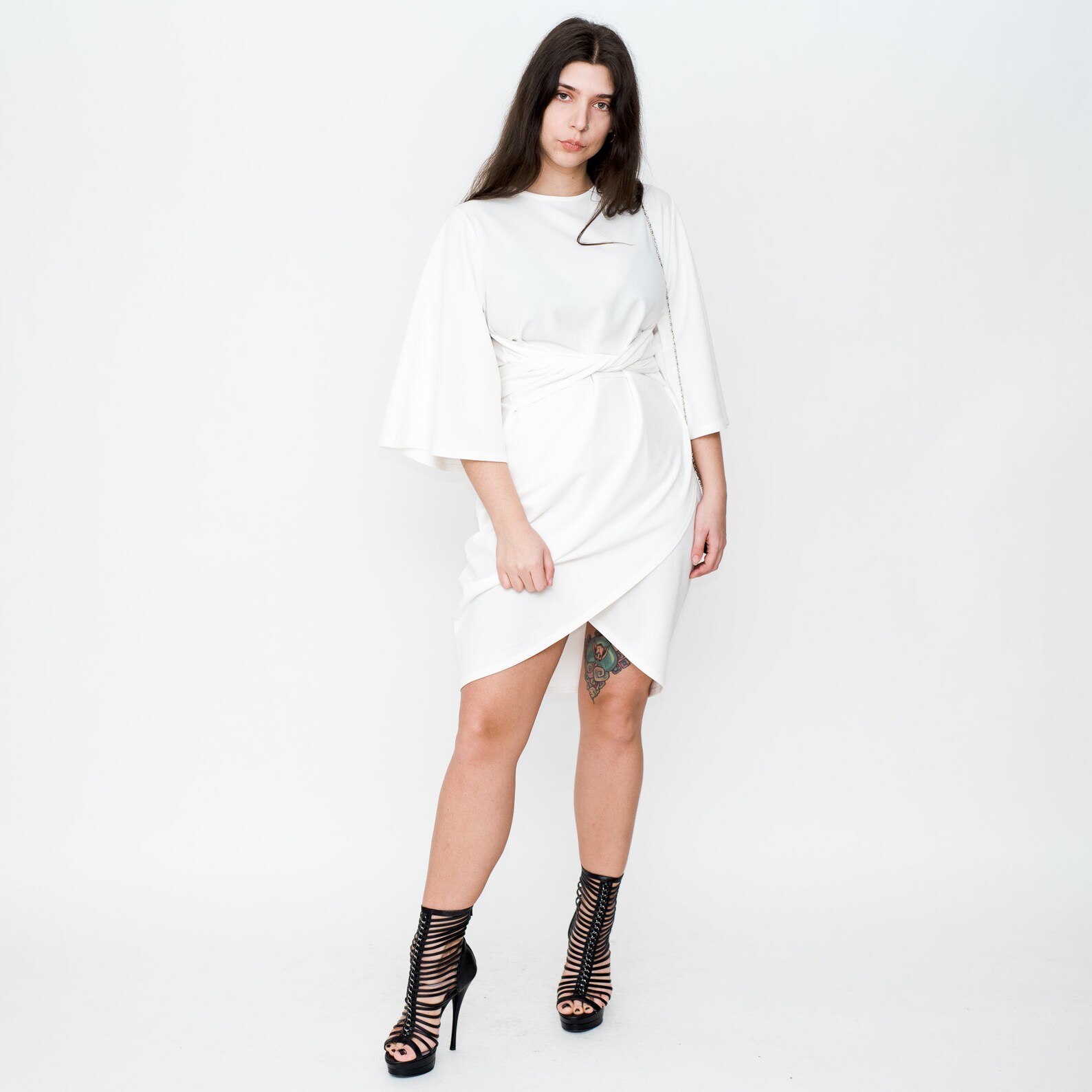 Vintage Y2K classy evening dress in white Etsy