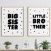Buy Big Sister Little Brother Wall Art Brother and Sister Room Decor ...