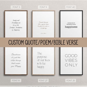 Custom Quote Printable Art Personalized Quote Wall Art, Custom Text Print, Custom Lyrics, Nursery Quote, Custom Wall Decor, digital download