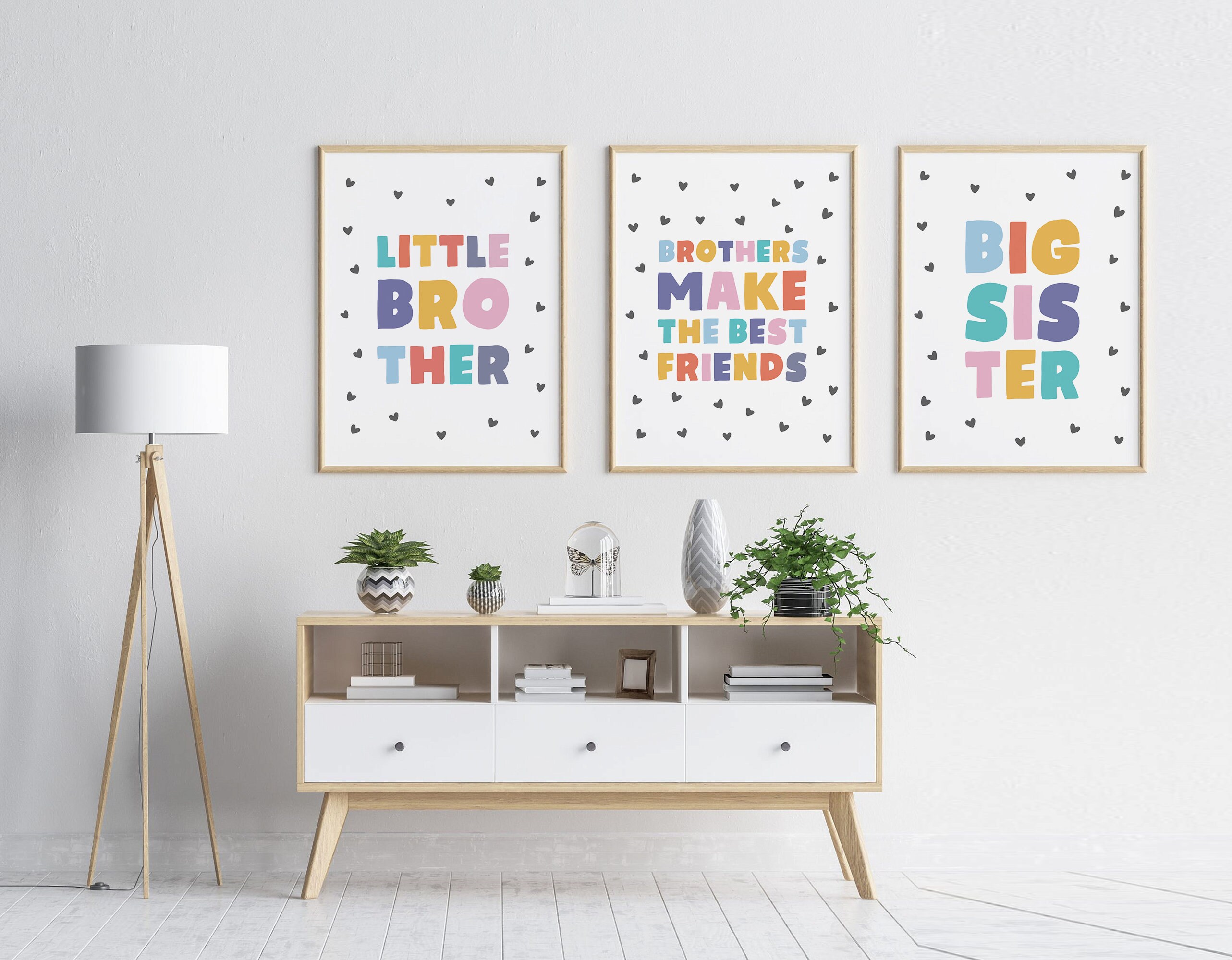 Big Sister Little Brother Wall Art, Brother and Sister Room Decor ...
