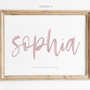 Custom Baby Name Printable, Personalised Nursery Wall Art, Custom Name Baby Gift, Printable Wall Art, Nursery Wall Decor, Custom name Print