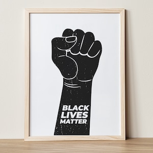 Black Lives Matter Printable, Anti Racism Poster, Social Justice Wall Art, Black lives matter wall hangings, Social Justice Print, BLM Print
