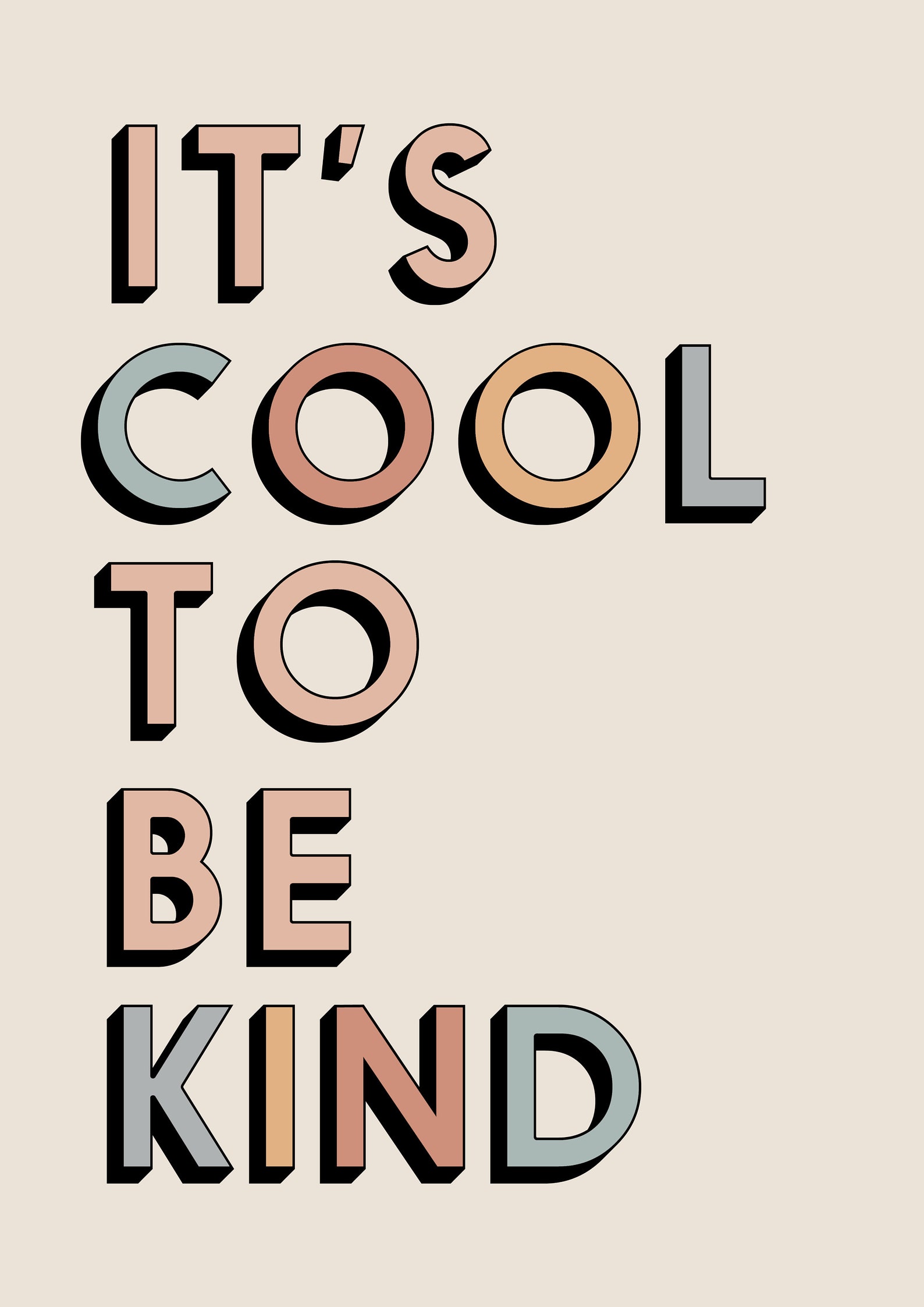 It's Cool to Be Kind Print Etsy