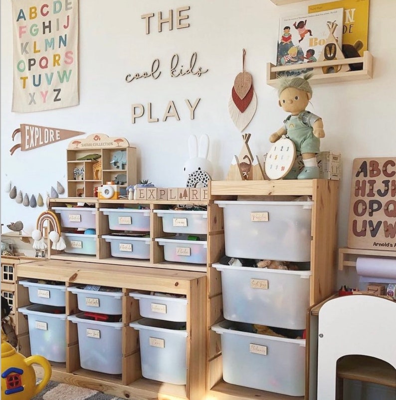 Wooden Storage Labels Nursery Decor Storage Tags and Labels Etsy UK