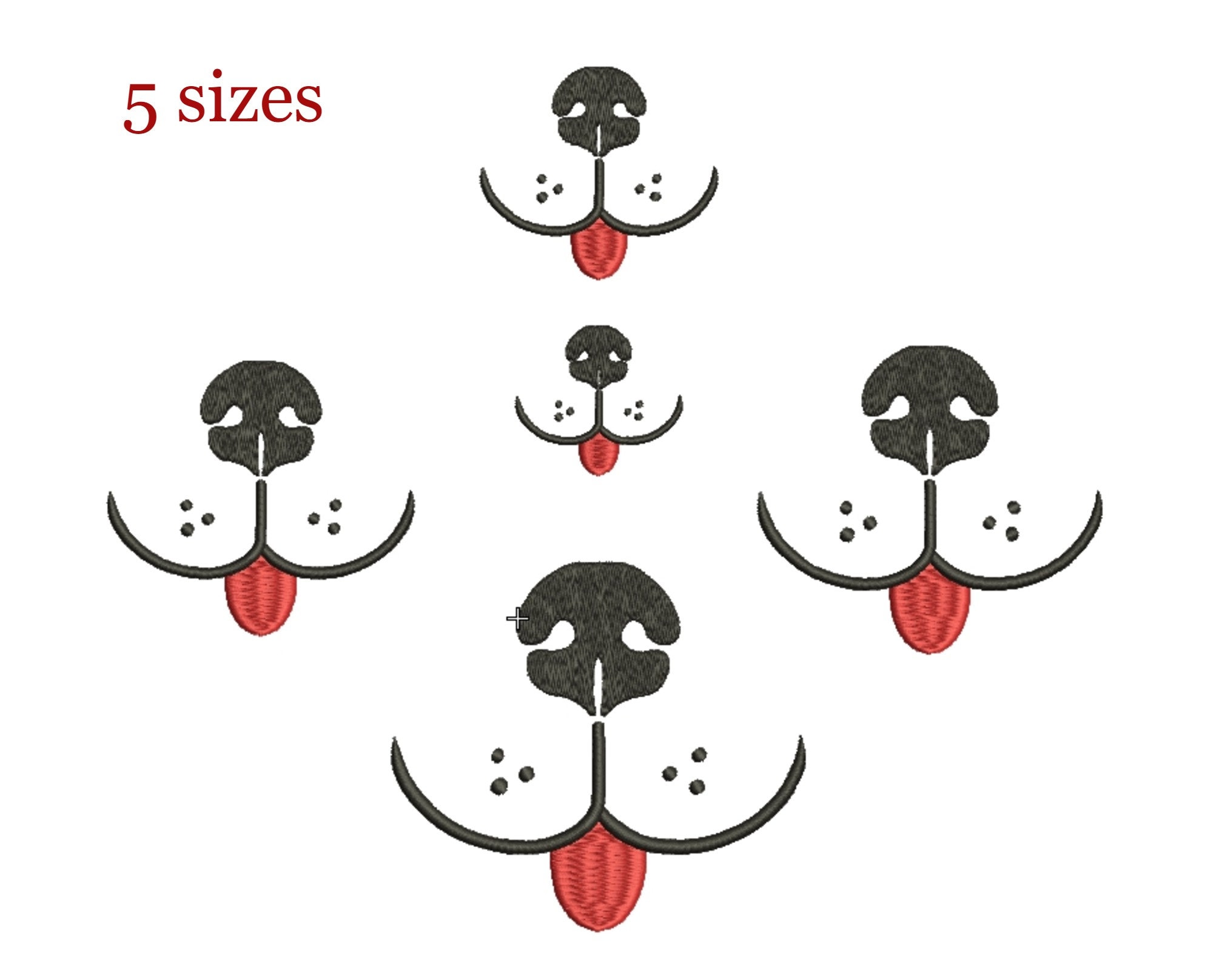 Dog Face Embroidery Design Dog Face Embroidery Mask Etsy