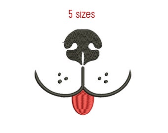 Dog Face Embroidery Design (5 Sizes) – Machine Embroidery Pattern